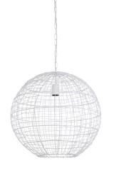 HANING LAMP BALL WOVEN WIRE WHITE      - HANGING LAMPS
